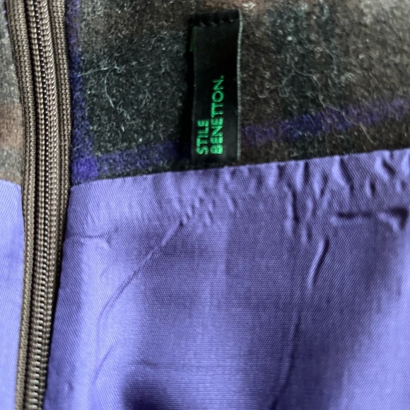 Vintage United Colours of Benetton Wool Skirt - Picture 5 of 10